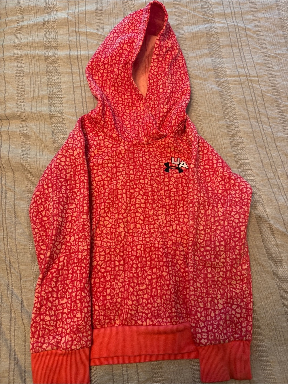 Under Armour Coral Pink Printed Hoodie